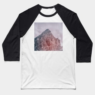 Cloudy Mountain View - Minimalist Baseball T-Shirt